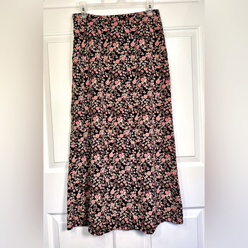 Floral Black and Pink Women's Skirt